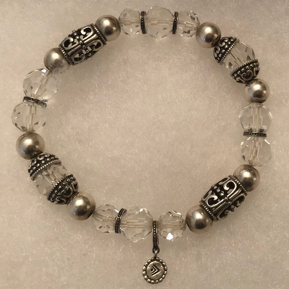 Silpada Sterling & Glass Stretch Bracelet B2413 - Picture 14 of 15